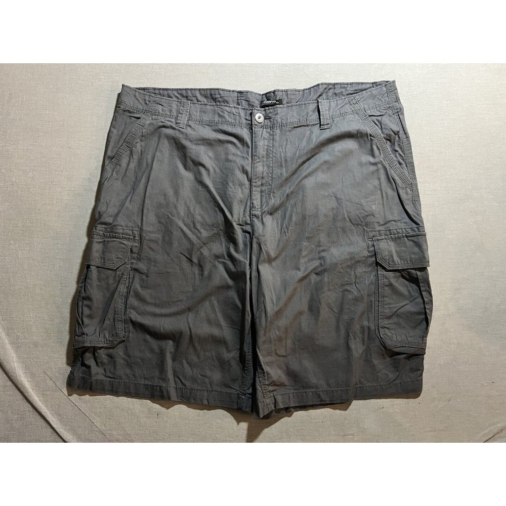George Cargo Shorts Mens 46 Gray Pocketed Belted‎ Button Men NWOT.
